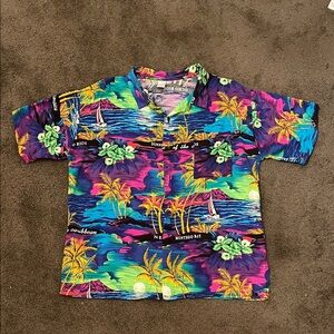 Colorful Tropical Men's Casual Shirt